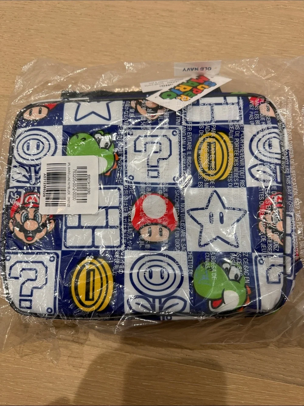 Nintendo Blue Super Mario Insulated Lunch Bag